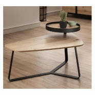TABLE BASSE DESIGN STYLE COFFEE TABLE CHÊNE/ANTHRACITE