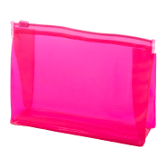 Trousse à maquillage zippée - PVC transparent - Couleur fuchsia - Poids 24,4 g Trousse à maquillage zippée - PVC transparent - Couleur fuchsia - Poids 24,4 g
