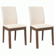 VidaXL Chaises à manger coussins 2 pcs marron bois massif caoutchouc Modèle Prestige Pro - 4102448