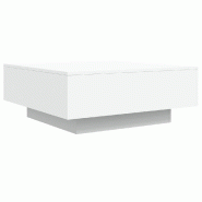 VidaXL Table basse blanc 80x80x31 cm bois d'ingénierie Modèle Atlas Infinite Bois - 836581