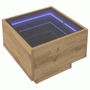 VidaXL Table basse chêne artisanal 40 x 40 x 30 cm Bois d'ingénierie Modèle Polaris Extensible Plus - 879657