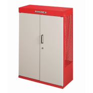 Armoire murale 2 portes, rouge, 900 mm x 250 mm x 602 mm - 1495CD60RED