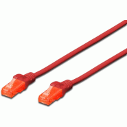 ASSMANN DIGITUS Câble de raccordement CAT 6 U/UTP - LSZH, 2 m, rouge - rouge DK-1617-020/R