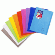 Clairefontaine Lot de 40 Cahier Kover Book A4, 96p./48 feuilles 90 g/m² piquées, couv. Transparentes assorties (10), quadrillé 5x5 - 3037929716016