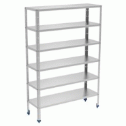 Étagères en acier inoxydable 6 niveaux avec des étagères lisses - 1000x500x1750 mm - 38006024 Eurast - 38006024 Étagères en acier inoxydable 6 niveaux avec des étagères lisses - 1000x500x1750 mm - 38006024 Eurast - 38006024