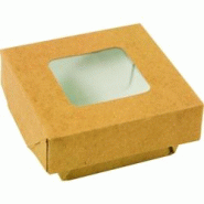 FHC - 300Pcs - Boîte carton Kraft brun + couvercle fenêtre 65X65X40 X300 - Firplast - marron en carton 120074 FHC - 300Pcs - Boîte carton Kraft brun + couvercle fenêtre 65X65X40 X300 - Firplast - marron en carton 120074