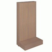 Gondole simple face Vertigo T03 MDF naturel et noyer 64x44x125cm