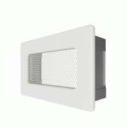 Grilles blanche ou noir 18x7cm avec cadre rectangle / Dixneuf - acier blanc