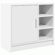 Helloshop26 - Armoire de lavabo moderne rangement optimal salle de bain 63 x 29 x 55 cm en bois d'ingénierie blanc 02_0049548 - blanc Bois massif 300