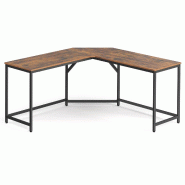 Helloshop26 - Bureau adulte ordinateur angle 149 x 149 x 75 cm marron 12_0004180 - marron Bois massif 3000222353943