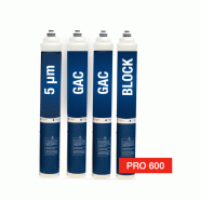Lot de 4 pré-filtres 18" Pro 600 - Filtres à baïonnette pour osmoseur Lot de 4 pré-filtres 18" Pro 600 - Filtres à baïonnette pour osmoseur