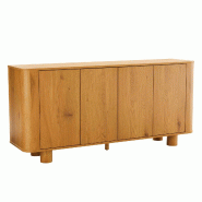 Oviala Business Buffet scandinave 4 portes L160 cm bois clair - beige Bois manufacturé 113860