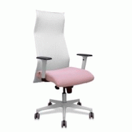 Fauteuil de direction ergonomique Piqueras y Crespo Albacete - malla blanc bali rose, bras réglables, base blanche, roues parquet 65mm - rose multi-matériau 13SM10B710B354BR65G Fauteuil de direction ergonomique Piqueras y Crespo Albacete - malla blanc bali rose, bras réglables, base blanche, roues parquet 65mm - rose multi-matériau 13SM10B710B354BR65G