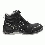 Safety Jogger - Chaussures de sécurité mi-hautes sans métal sportive à fermeture TLS antistatiques FLOW noir et blanc S3S Noir / Blanc Taille 44 -