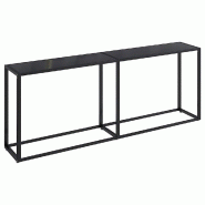 Table console Noir 200x35x75,5 cm Verre trempé Modèle Orion Ligne Plus - 331687