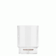 Teca Terrazzo Set de 6 Verres Tumbler en Verre Borosilicaté, Décoration Abstraite Interne, Double Paroi Empilable, Couleur Rouge et Bleu, 142ch - 80