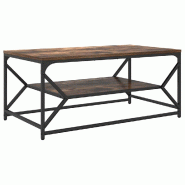 VidaXL Table basse Chêne fumé 90 x 50 x 40 cm Modèle Grandezza Moderne - 868233