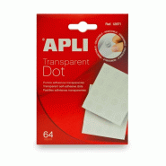 Apli Lot de 12 Etui de 64 pastilles adhésives double-face transparentes - 8410782128717