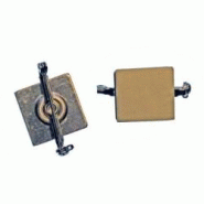 Attache adhésive métallique - Référence : IDS19 - Épingle de sécurité adhésive 19x19 mm