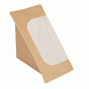 Boîte 3 sandwichs à fenêtre The Pack carton nano 12.4x12.4x8.3cm - par 500