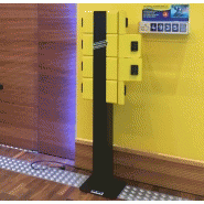 Borne de recharge pour smartphones sur pieds welock 8 casiers à codes Borne de recharge pour smartphones sur pieds welock 8 casiers à codes
