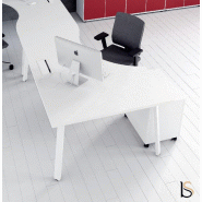 Bureau compact Ogi A - MDD - Blanc 9010, Blanc, Gauche