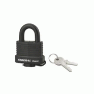 Cadenas à clé SP, anti-corrosion, 40mm, gainé PVC, anse inox, 2 clés - Serrurerie de Picardie - noir 3150268009004 Cadenas à clé SP, anti-corrosion, 40mm, gainé PVC, anse inox, 2 clés - Serrurerie de Picardie - noir 3150268009004