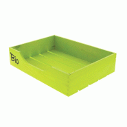 Cagette bois ouveture avant + logo bio 40x30 - Cagette bois ouveture avant + logo bio 40x30 -