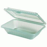 Contacto Barquette à menu Eco-Takeout 23,5 x 17 x 7 cm, vert - vert plastique 1104/236
