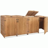 Décoshop26 - Abri de poubelles extérieur conteneurs à ordures jusqu'à 8 bacs avec couvercle 126x316x98 cm en bois certifié FSC 04_0002872 - 30006 Décoshop26 - Abri de poubelles extérieur conteneurs à ordures jusqu'à 8 bacs avec couvercle 126x316x98 cm en bois certifié FSC 04_0002872 - 30006