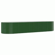 Helloshop26 - Jardinière bac lit surélevé plantes fleurs terrasse jardin de jardin acier enduit de poudre 396 x 100 x 68cm vert 02_0039650 - 300021 Helloshop26 - Jardinière bac lit surélevé plantes fleurs terrasse jardin de jardin acier enduit de poudre 396 x 100 x 68cm vert 02_0039650 - 300021