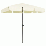 Helloshop26 - Parasol de plage 200 x 125 cm  jaune sable 02_0008396 - jaune polyester 3000448582721