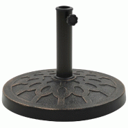 Helloshop26 - Pied base socle rond de parasol résine  38 / 48 mm bronze 13 kg 2202082 - 3000249418212
