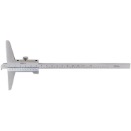 Jauge de profondeur en inox avec crochet - Lecture 0,02 mm - 500 mm - Livré en coffret_0