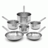 Lot de 4 casseroles 16/18/20/22 cm et 2 poêles en inox 24/28 cm Fackelmann Rhona - gris inox 3176239913200