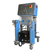 Machine de projection polyurethane hydraulique ou pneumatique avec des débits de 4kg/min à 14kg/min selon l'application