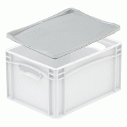 Matfer Bac à vaisselles  30 litres avec  couvercle - 006229 - gris plastique polypropylène 006229
