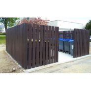 Palissade à clairevoie - cache-conteneurs - cofradis - en recyclé Palissade à clairevoie - cache-conteneurs - cofradis - en recyclé