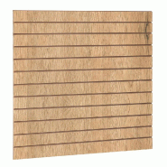 Panneau rainuré R10 L120xP120cm épaisseur 18mm - chêne clair