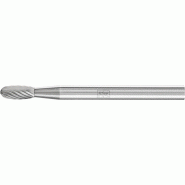 Petite fraise sur tige forme TRE D. 3 mm L. Tête 7 mm D. De la tige 3 mm carbure engrènement 5 PFERD Petite fraise sur tige forme TRE D. 3 mm L. Tête 7 mm D. De la tige 3 mm carbure engrènement 5 PFERD