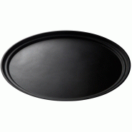 Plateau ovale Camtread rebord bas - antidérapant - 73.5 x 60 cm - Lot de 6 - Cambro - noir 0615402285896 Plateau ovale Camtread rebord bas - antidérapant - 73.5 x 60 cm - Lot de 6 - Cambro - noir 0615402285896