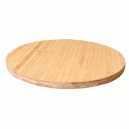 Plateau rond de table d'intérieur Capri Ø60cm bambou vernis
