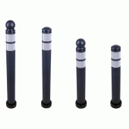 Potelet de ville à mémoire de forme - gris anthracite - 870 mm - 2 colliers CL2