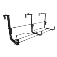 Support jardinière ergonomique gris martelé - 60x16 à 26 cm - acier époxy