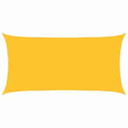 Toldo de vela rectangular HDPE amarillo 160 g/m² 2x3,5 m - 311558