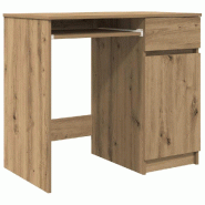 VidaXL Bureau chêne artisanal 86x49x76 cm bois d'ingénierie Modèle Vega Master Panorama - 861831