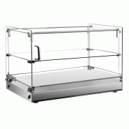 Vitrine neutre 2 niveaux base inox 555x361x368H mm PEKÍN ligne XCZ-50L - XCZ-50L