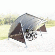 Abri vélo semi-ouvert  demi-lune / structure en acier / bardage en polycarbonate / pour 6 vélos