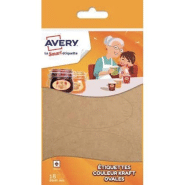 Avery sachet de 18 étiquettes ovales kraft brun 9x4cm. A personnaliser Avery sachet de 18 étiquettes ovales kraft brun 9x4cm. A personnaliser