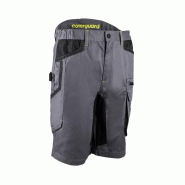 Bermuda - BARU - 60% CO/40% PES 270g/m2 + Stretch + Oxford - Gris/Lime - COVERGUARD | 5BRS050_0